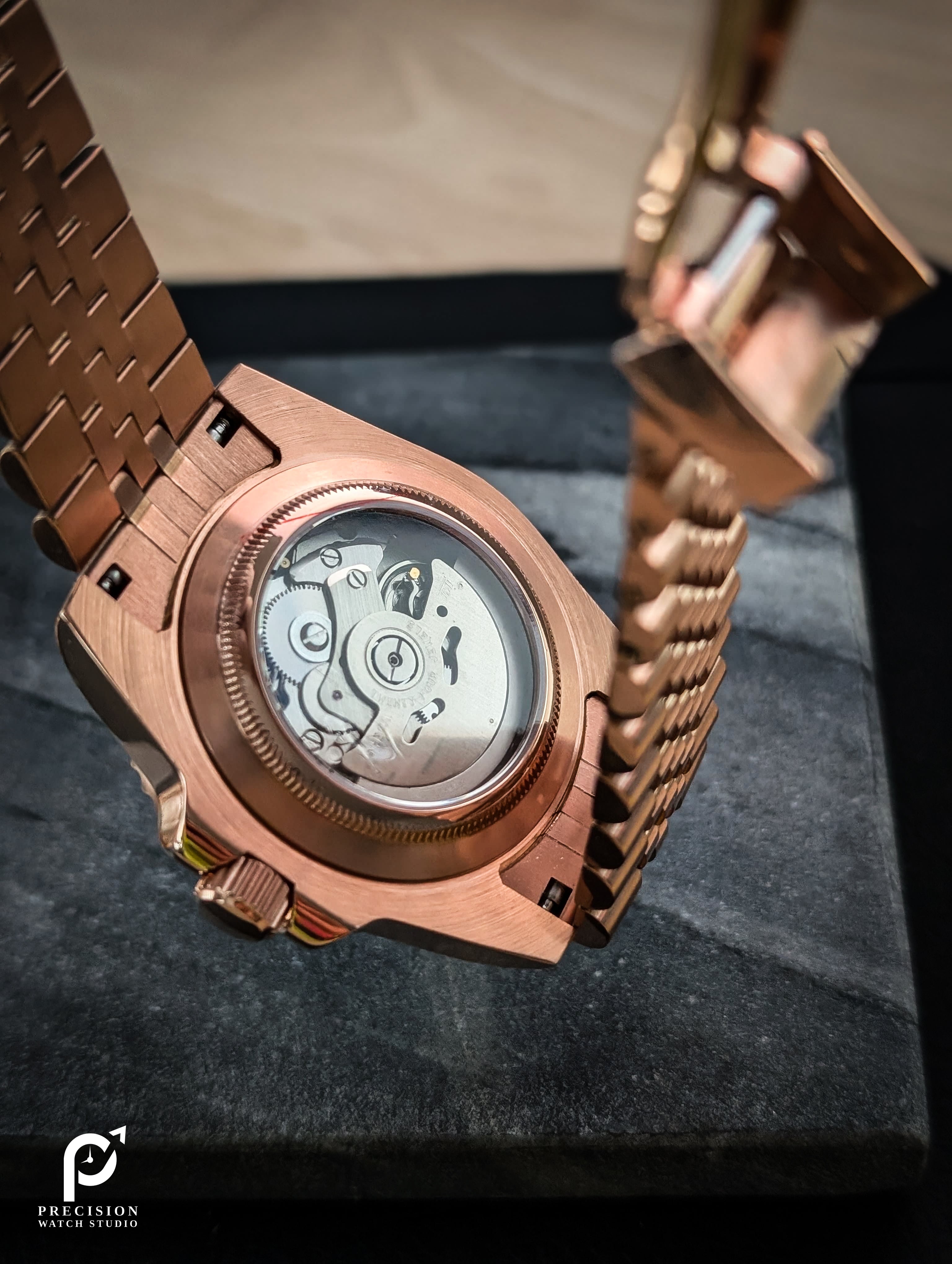 Date J Fluted - Wimbledon Ice Blue with Rose Gold