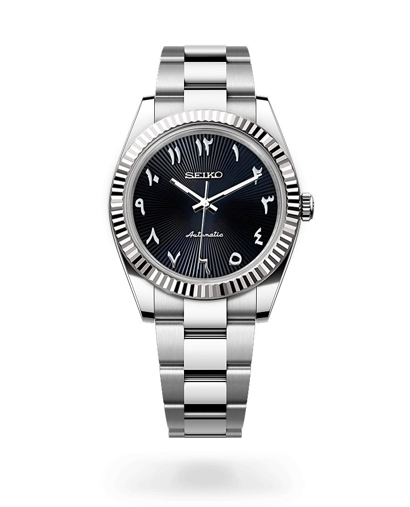 Date J Fluted - Arabic Black