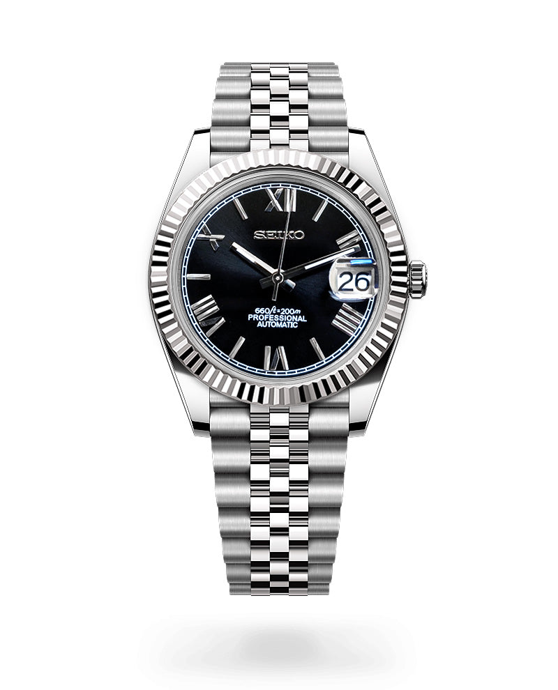 Date J Fluted - Roman Black