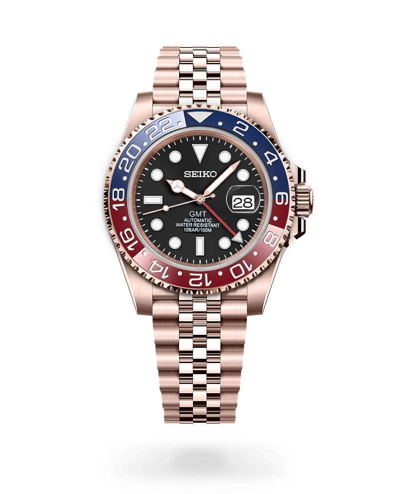 GMT Pepsi Rose Gold – Precision Watch Studio - Main Image