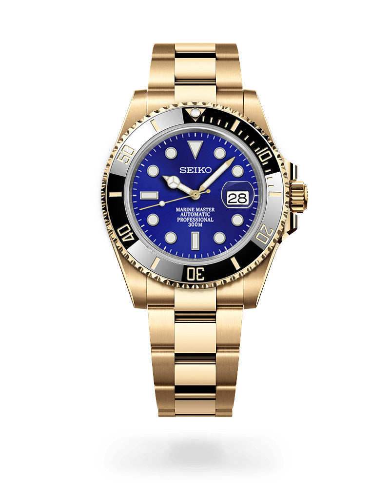 Sub Style Diver - Blue Knight in Gold