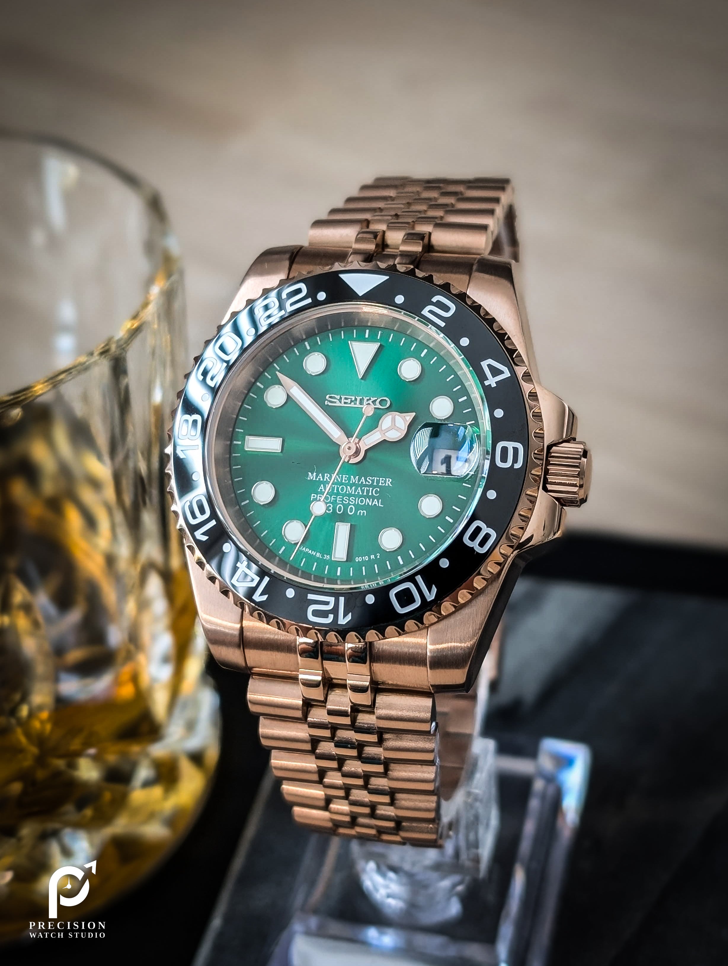 Sub Style 24H - Green Black with Rose Gold