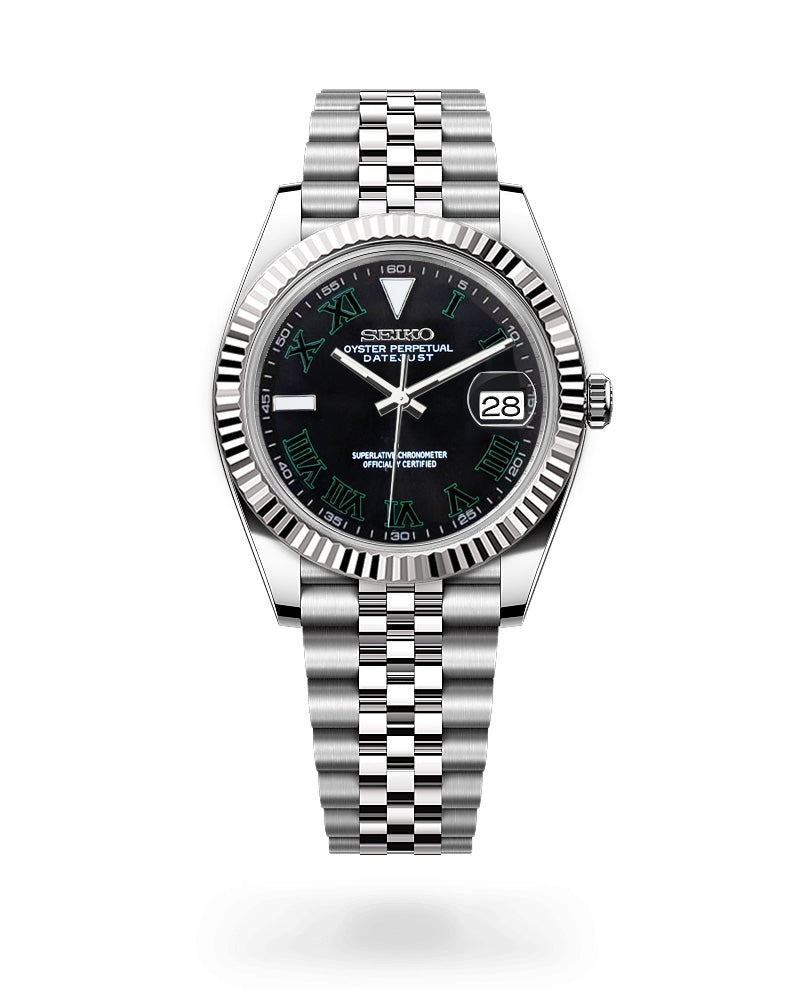 Date J Fluted - Wimbledon Black