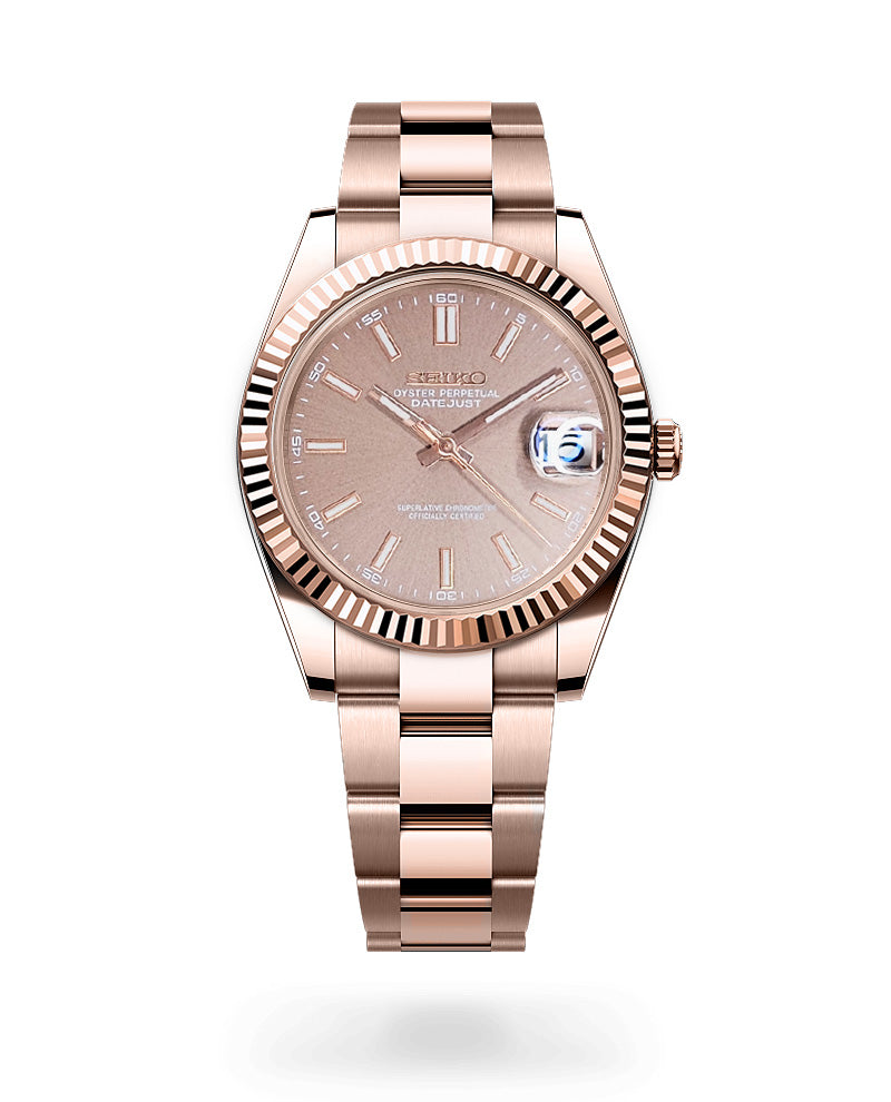 Date J Fluted - Chocolat Rose Gold