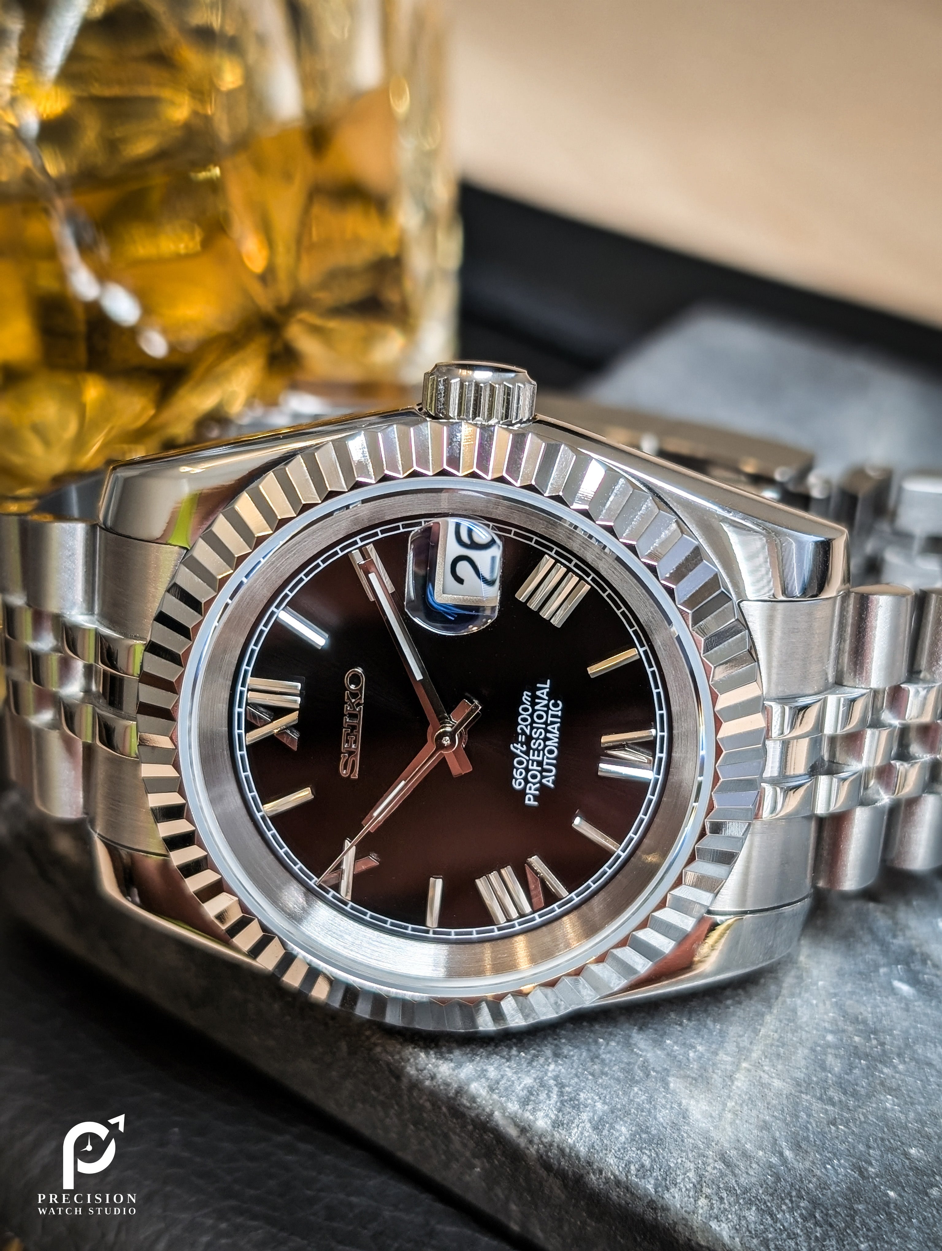 Date J Fluted - Roman Black