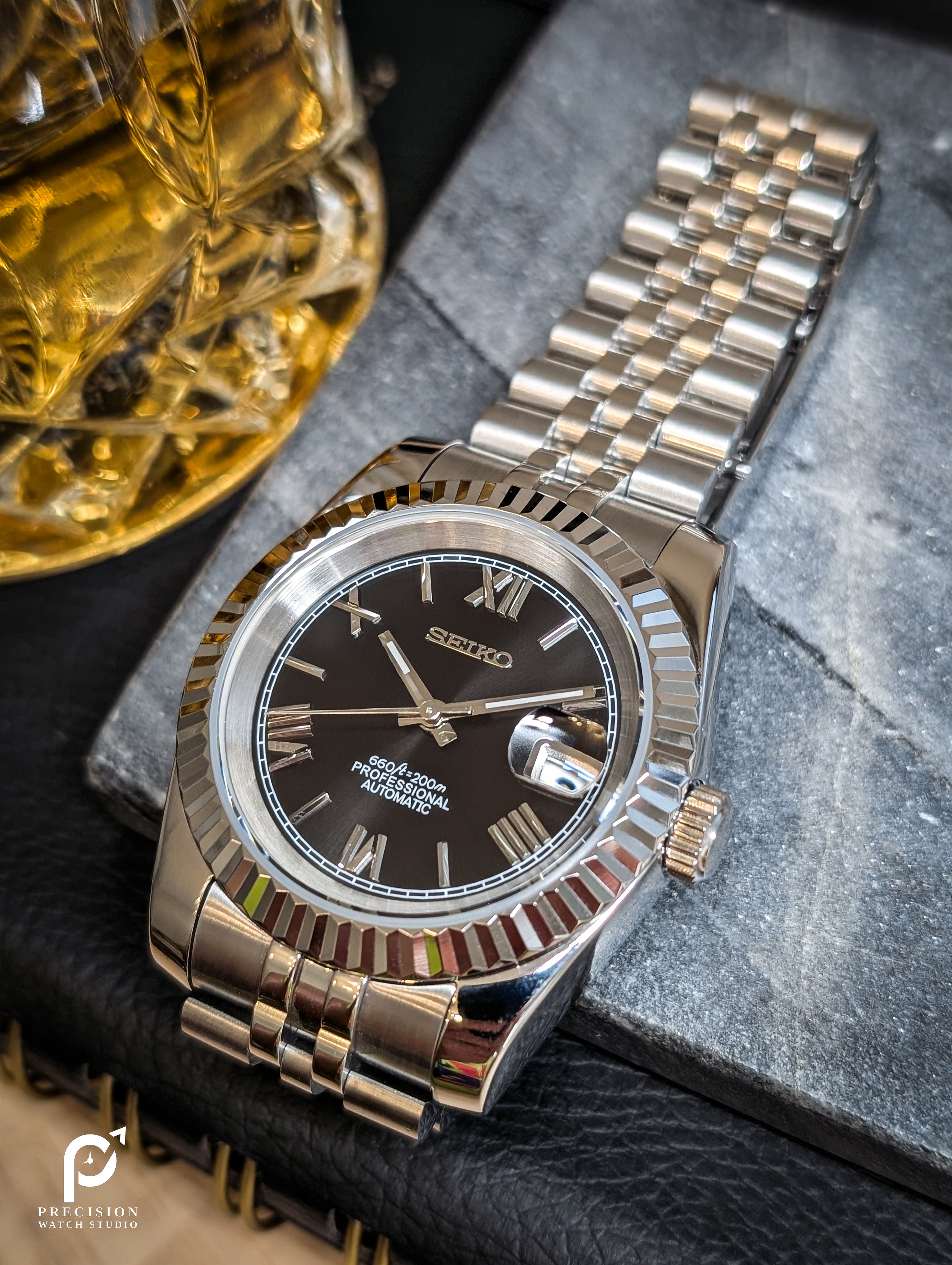 Date J Fluted - Roman Black