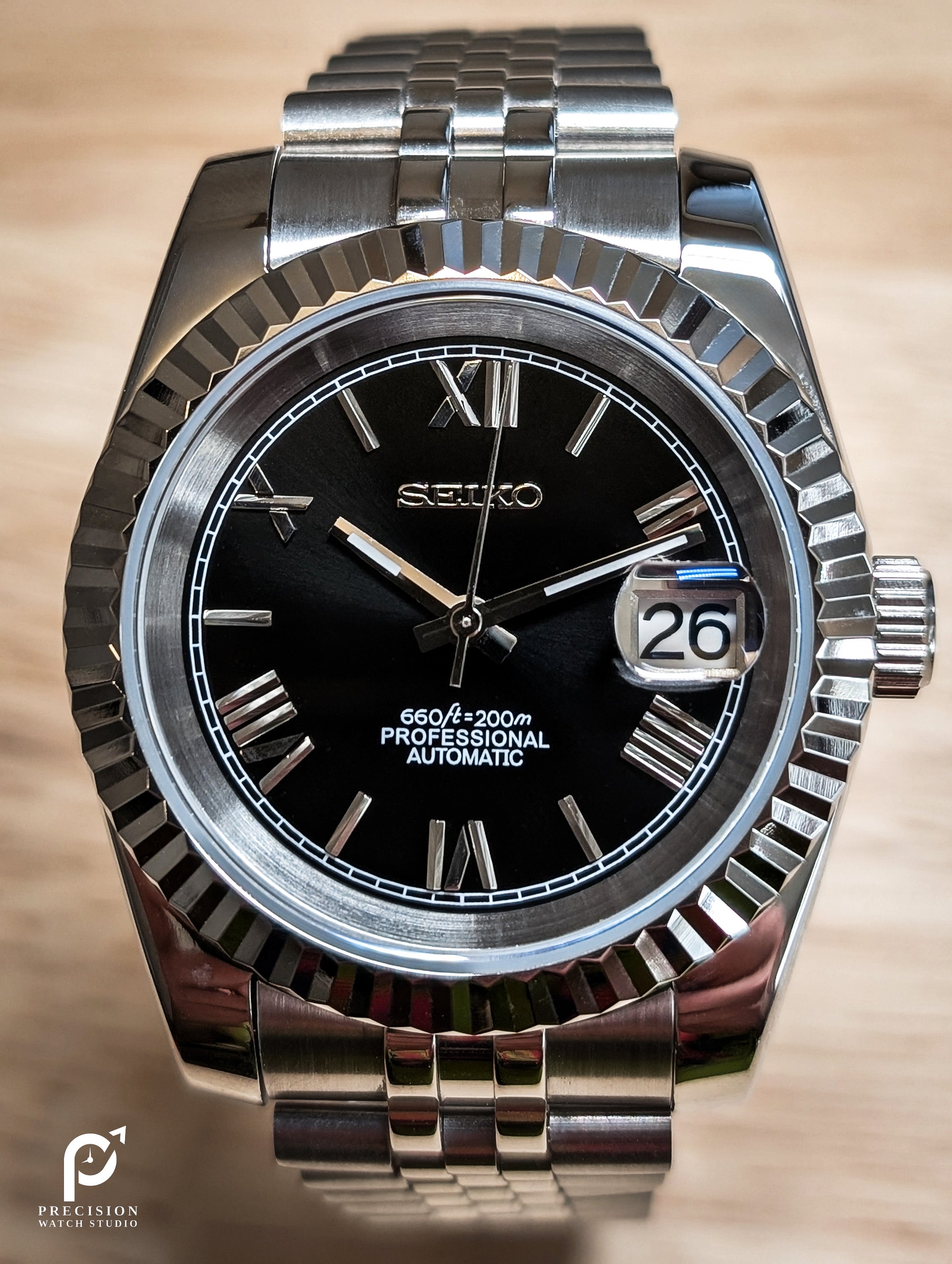 Date J Fluted - Roman Black