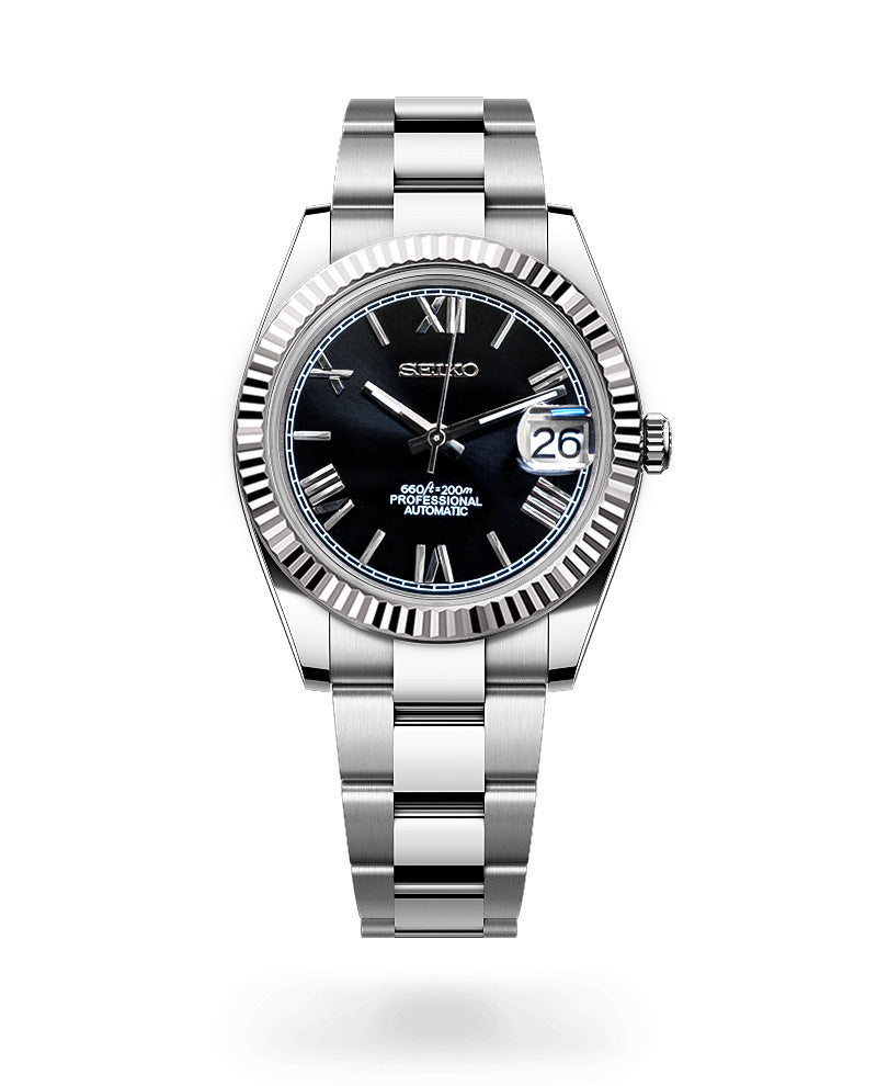 Date J Fluted - Roman Black