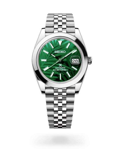 Date J Smooth - Palm Leaves Green – Precision Watch Studio