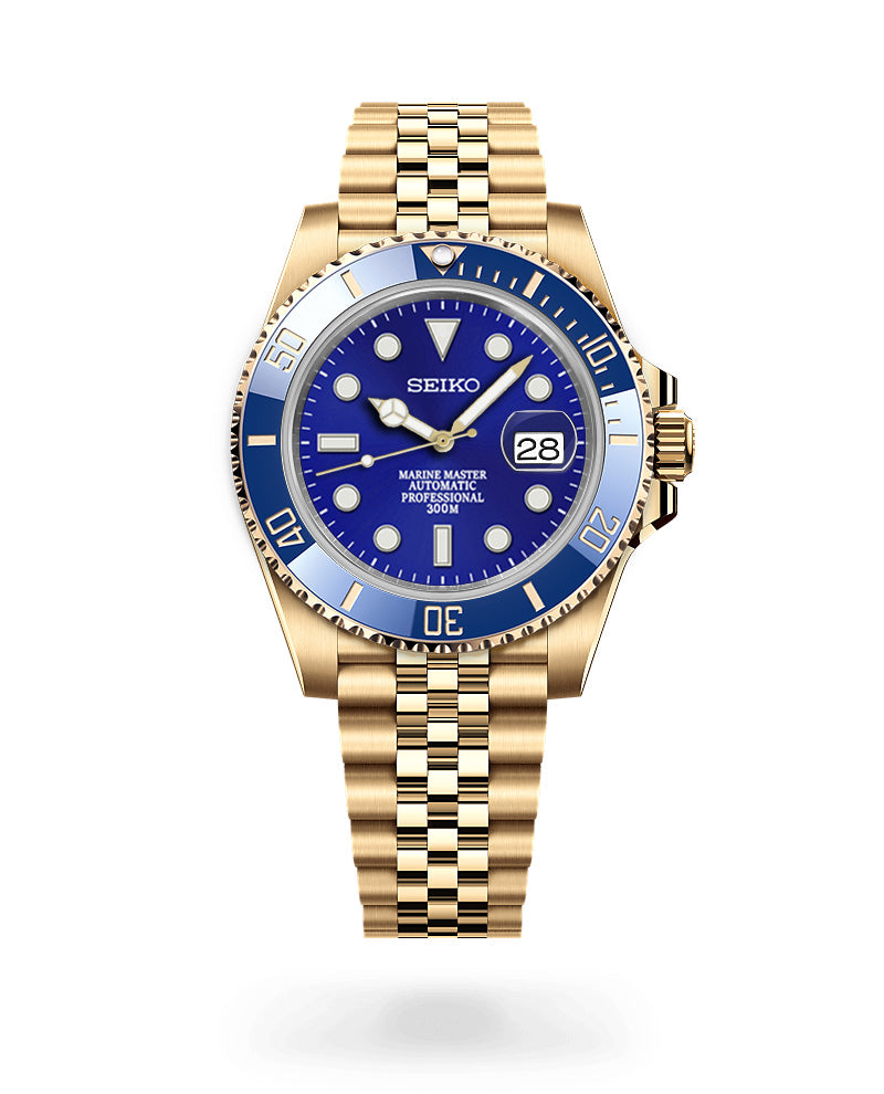 Sub Style Diver - Bluesy in Gold