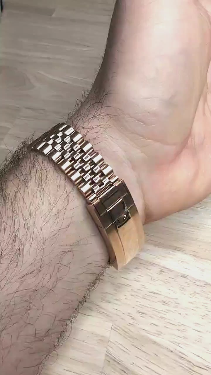 Date J Fluted - Arabic Deep Green with Rose Gold – Precision Watch