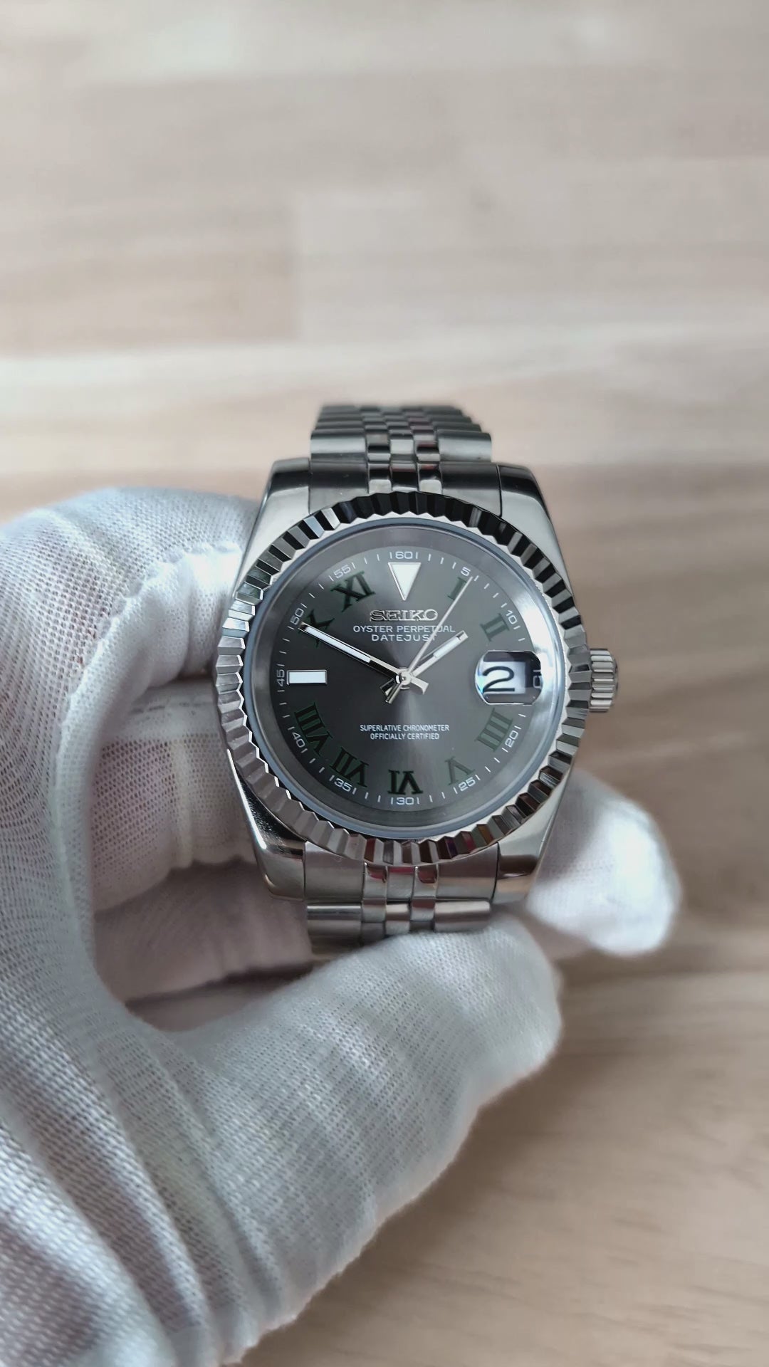 Date J Fluted - Wimbledon Gray – Precision Watch Studio